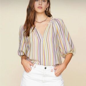 Xirena Jules top size small sunshade stripes.